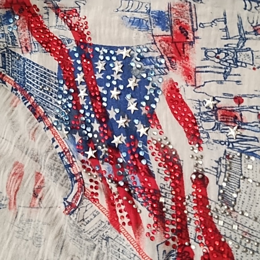 4/$18 NWOT Onque Casual Patriotic Tee - Picture 9 of 9